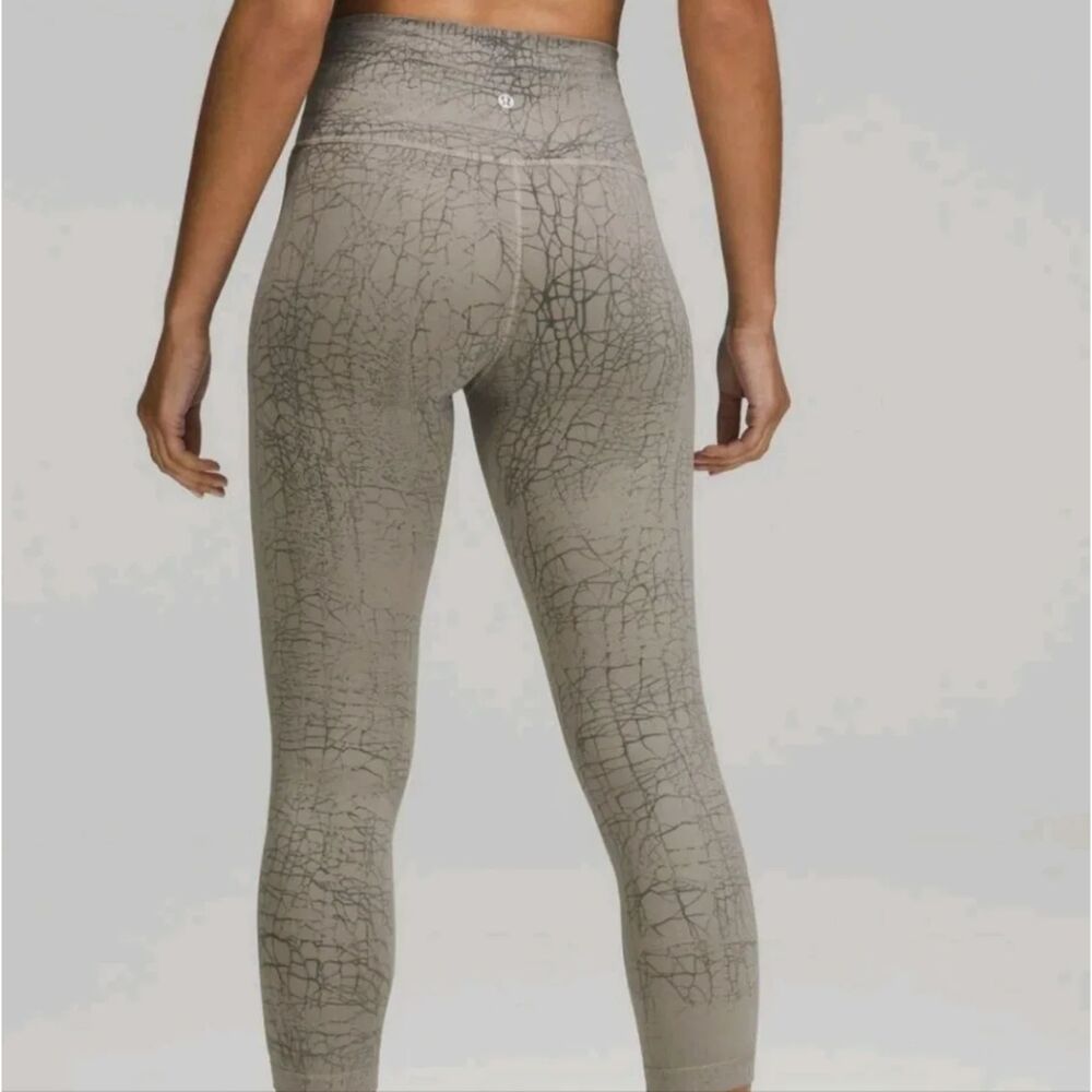 Lululemon Wunder Train HighRise Leggings Thread Dye Rover Gray Athletic Slim